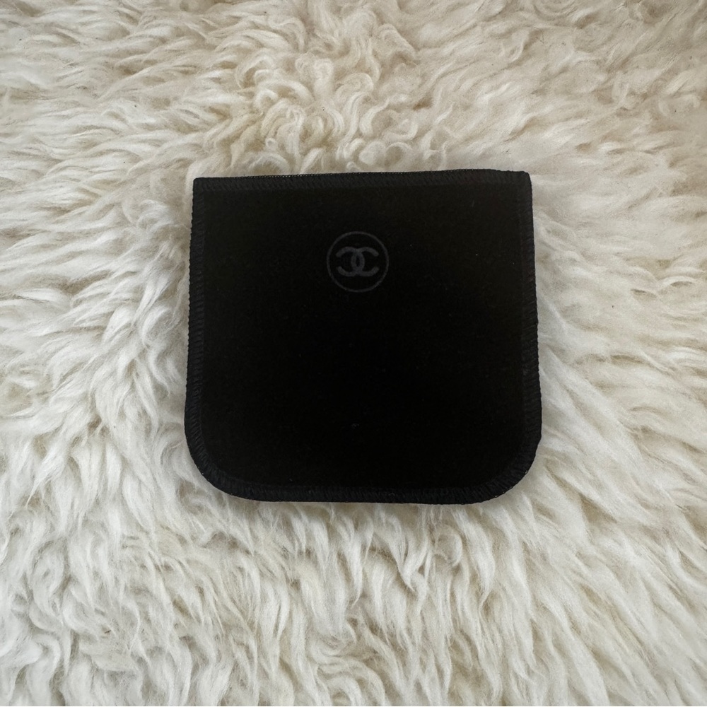 Chanel velvet fabric pouch